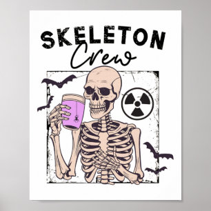 Poster Radiologie Halloween Xray Tech Skeleton Coffee Cre