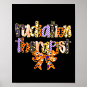 Poster Radiothérapeute Halloween Coquette Citrouille Rad