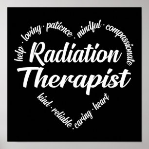 Poster Radiothérapeute Mot de coeur Nuage