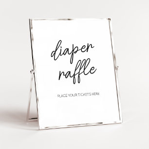 Poster Raffin minimaliste noir et blanc