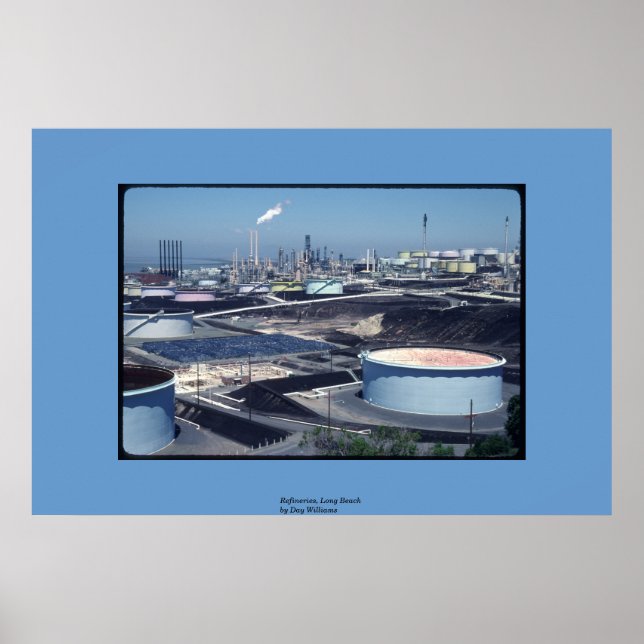 Poster Raffineries, Long Beach (Devant)