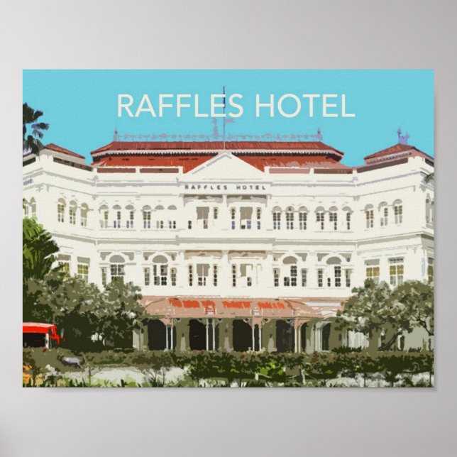 Poster Raffles Hotel Landmark (Devant)