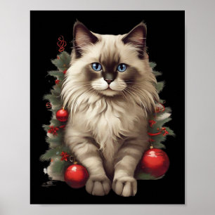 Poster Ragdoll Chat Noël Baubles Noël Noël Noël Noël Noël