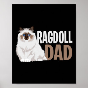 Poster Ragdoll Chat Papa Drôle Propriétaire Chat Amoureux