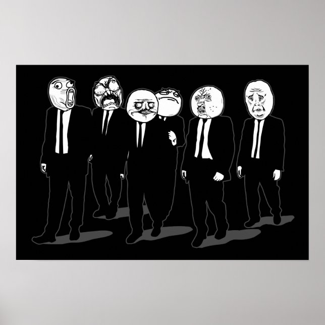 Poster Rage Comic Mème Face À Marcher. Me Gusta. (Devant)