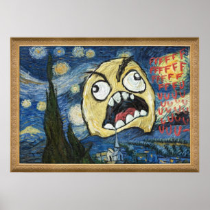 Poster Rage Face Mème Face Comique Classy Peinture