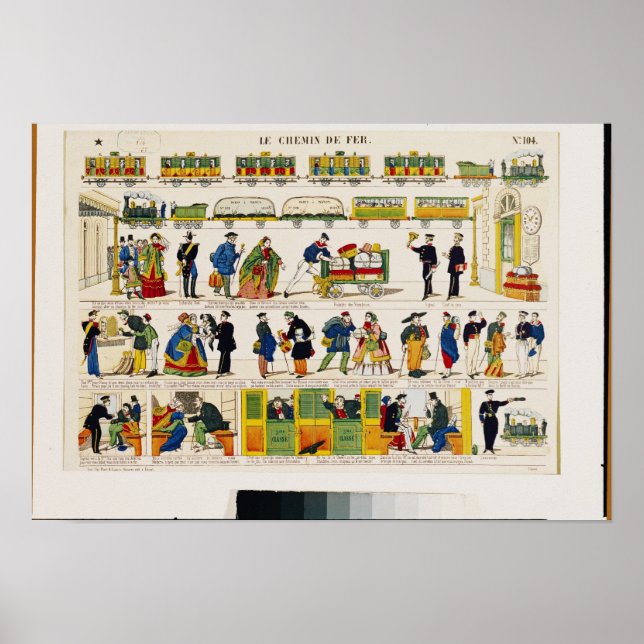 Poster Rail Travel, c.1850 (Devant)