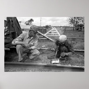 Poster Railroad Rehab, années 1930