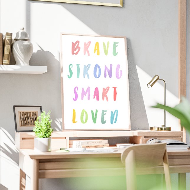 Poster Rainbow Affirmation Enfants Nursery (Créateur téléchargé)
