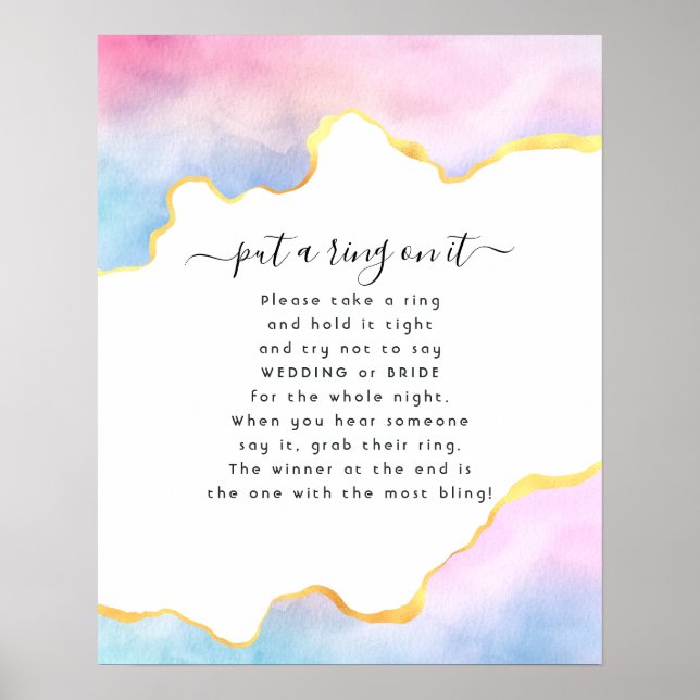 Poster Rainbow Agate Mets un Anneau sur le Jeu (Devant)