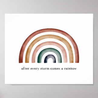 Poster Rainbow Baby - Après chaque tempête vient un arc-e
