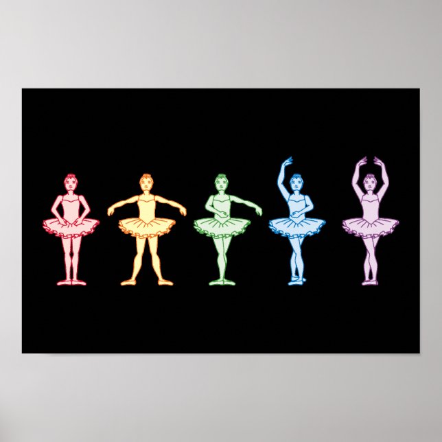 Poster Rainbow Ballerinas (Devant)