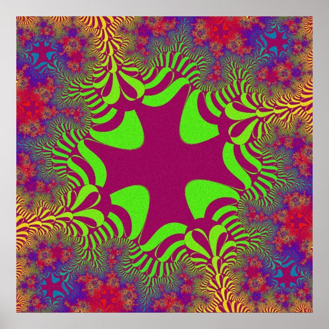 Poster Rainbow Berry Cross (Devant)