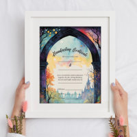 Rainbow Castle Garden Path Handfasting Certificate