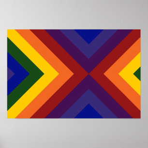 Poster Rainbow Chevrons