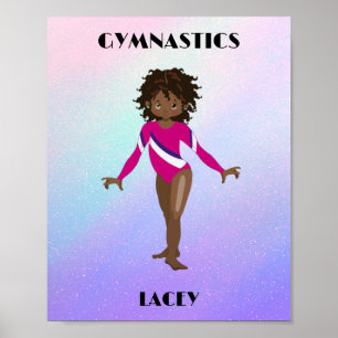 Poster RAINBOW GYMNASTICS GIRL'S Personalized