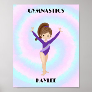 Poster RAINBOW GYMNASTICS GYMNAST Personnalisé