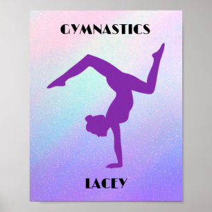 Poster RAINBOW GYMNASTICS GYMNAST Personnalisé