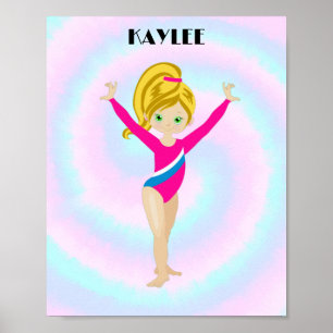 Poster RAINBOW GYMNASTICS GYMNAST Personnalisé