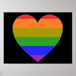 Poster Rainbow Heart