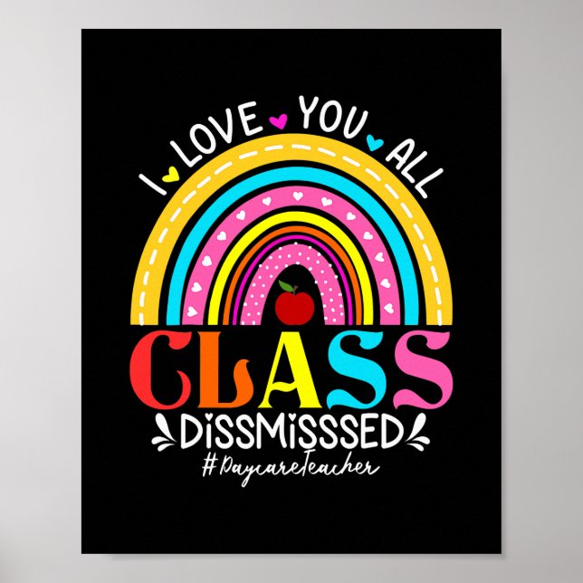 Poster Rainbow I Love You All Class Rejeté Garderie (Devant)