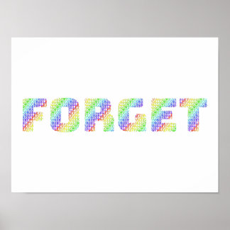 Poster Rainbow Mantra Art – Allow Yourself To Forget