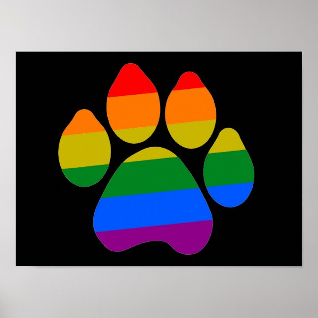 Poster Rainbow Paws (Devant)