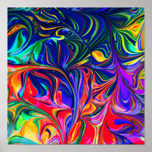 Poster Rainbow Swirl Trippy Glow Stick