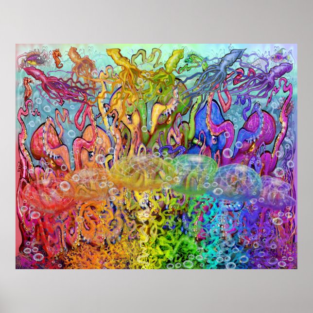 Poster Rainbow Tentacles (Devant)