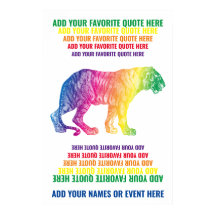 Rainbow Tiger Ajouter Votre Nom Citation Favorite 