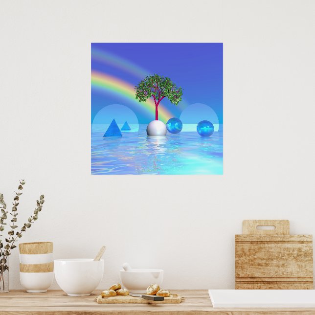 Poster Rainbow Tree (Cuisine)