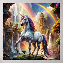 Rainbow Unicorn devant le château