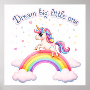 Poster Rainbow Unicorn, Magic Kids Room