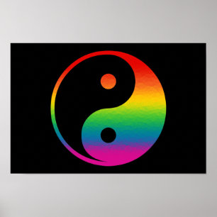 Poster Rainbow Yin Yang