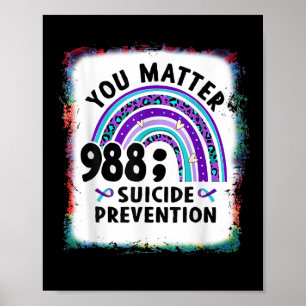 Poster Rainbow You 988 Prévention du suicide Sensibilisat