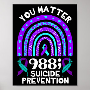 Poster Rainbow You Problem 988 Suicide Prevention Award