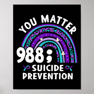 Poster Rainbow You Problem 988 Suicide Prevention Award
