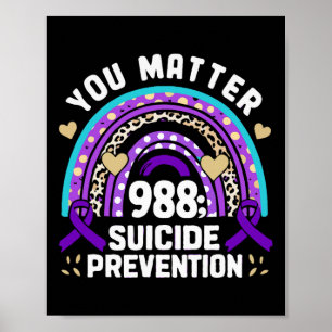 Poster Rainbow You Problem 988 Suicide Prevention Award