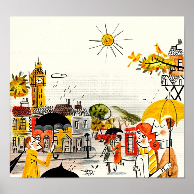 Poster Rainy Day à Londres (Devant)