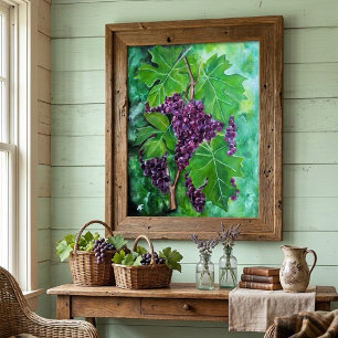 Poster Raisins sur une vigne d'août par Alfred Fox