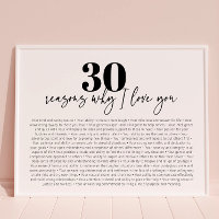 Raisons pour lesquelles je vous aime Moderne 30e a