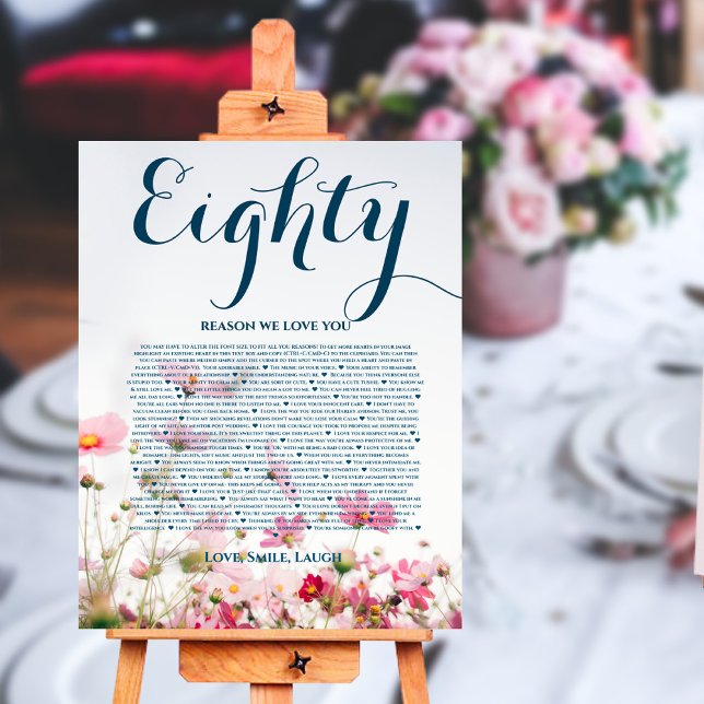 Poster Raisons que nous aimons à votre sujet 90,80 70, 60 (Créateur téléchargé)