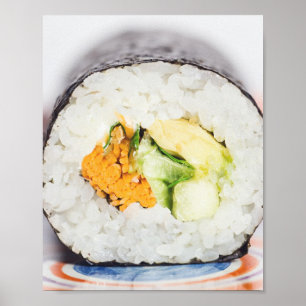 Poster Râle de sushi Poisson et riz