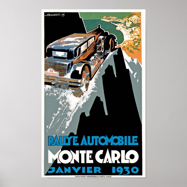 Poster Rallye Automobile Monte Carlo (Devant)