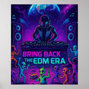Poster Ramener l'ère de l'EDM - Cosmic DJ Alien Party