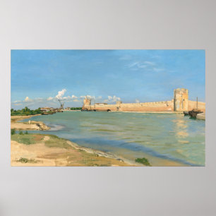 Poster Ramparts, Aigues-Mortes, Frédéric Bazille Fine Art