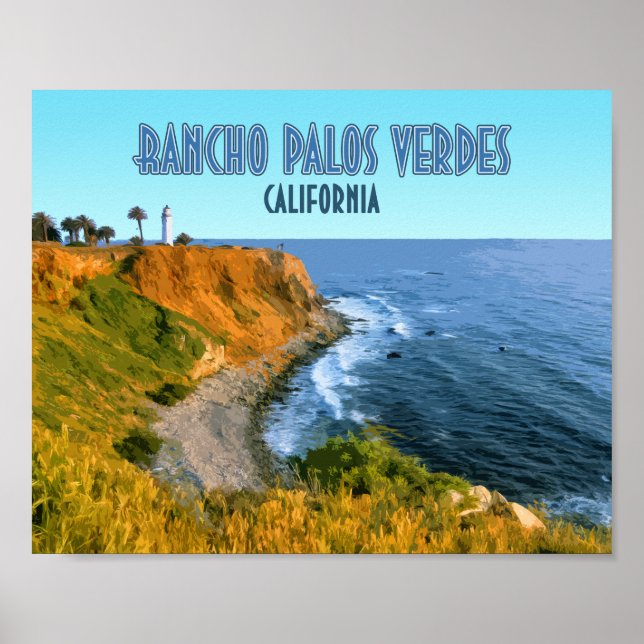 Poster Rancho Palos Verdes California Point Vicente (Devant)