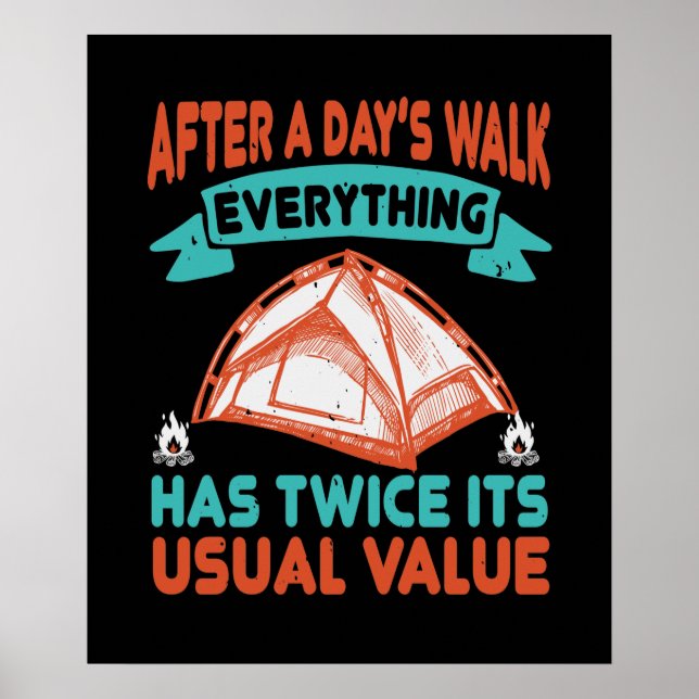 Poster Randonnée - Après une journée de marche (Devant)