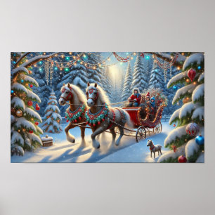 Poster Randonnée pédestre de la forêt d'hiver
