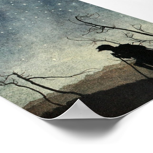 Poster Randonneur avec les étoiles - Rackham (Coin)